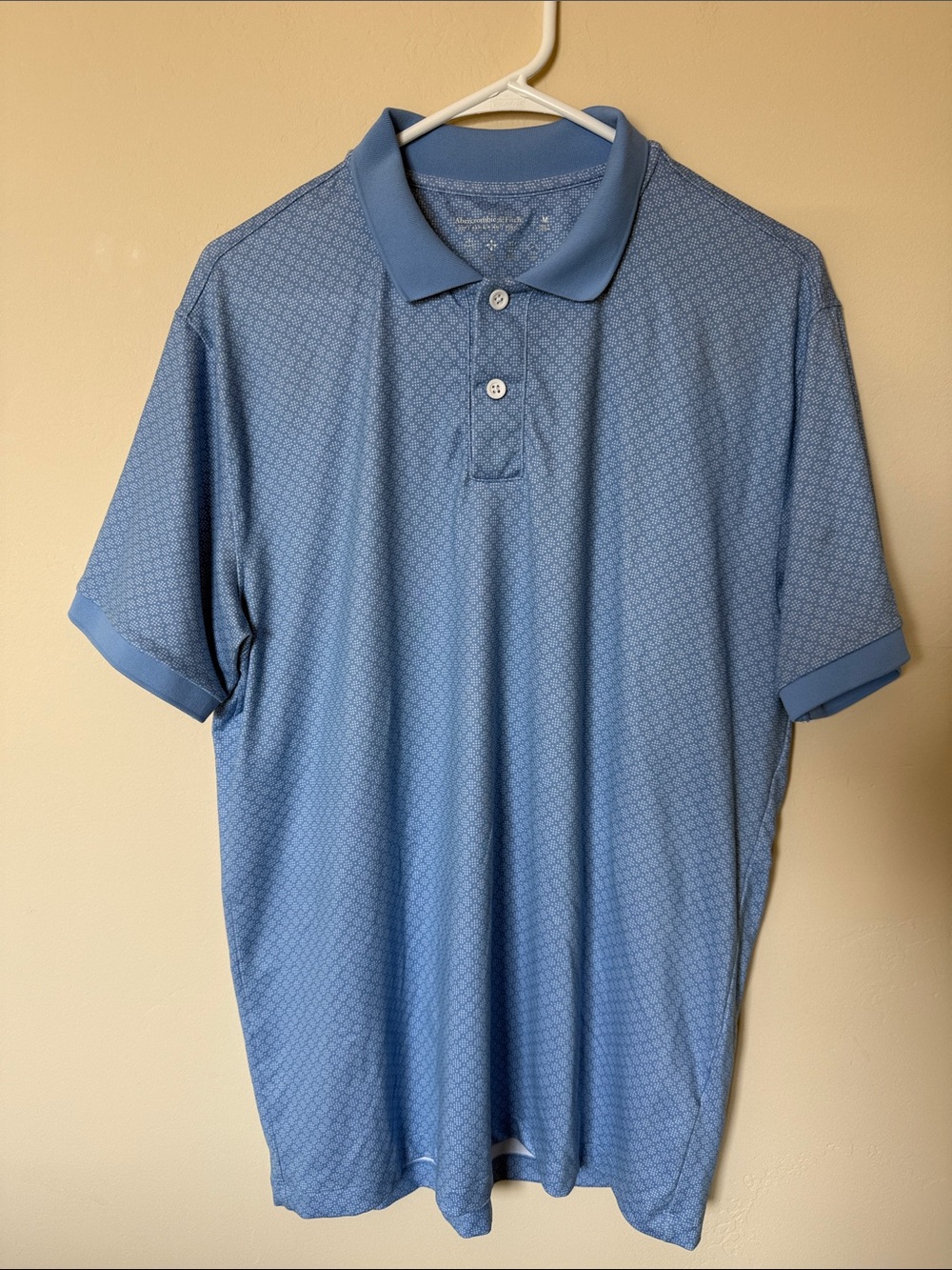 Abercrombie & Fitch Men's Sky Blue Golf Polo